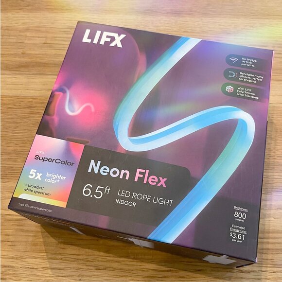 Lifx 6.5 ft. Smart Multi-Color RGBW Wi-Fi Plug-In Neon Flex Light LED *BNIB* - Picture 1 of 3